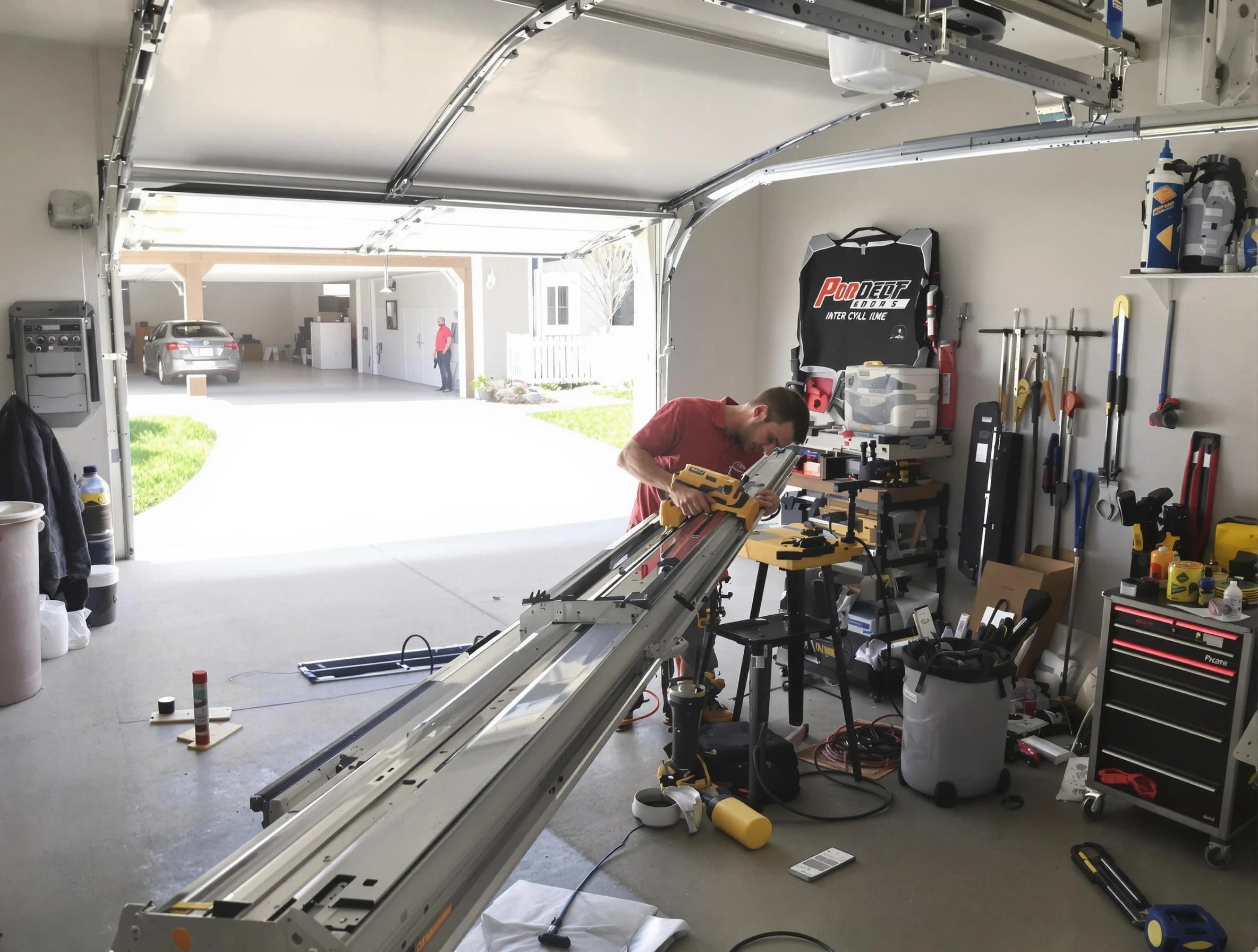 Minnetonka Garage Door Repair expert performing track repair in Minnetonka